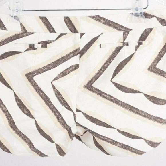 Thakoon Women's Shorts Sz 10 Tan Brown Beige Zig - Picture 2 of 8